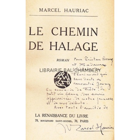 Le chemin de halage  Roman