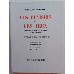 Les plaisirs et les jeux. Mémoires du Cuib et du Tioup. Les Erispaudants.