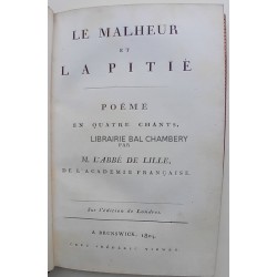 Le malheur et la pitié Poëme en quatre chants