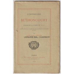 L'orpheline de Bethoncourt  Episode de la guerre 1870-71