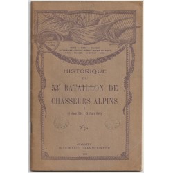 Historique du 53e Bataillon de Chasseurs alpins (2 Août 1914 - 15 Mars 1919)